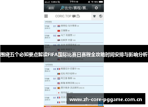 围绕五个必知要点解读FIFA国际比赛日赛程全攻略时间安排与影响分析 围绕五个必知要点解读FIFA国际比赛日赛程全攻略时间安排与影响分析